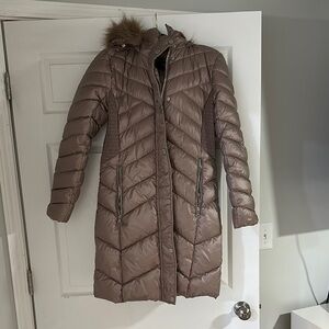 Women's Quilted Brown Coat